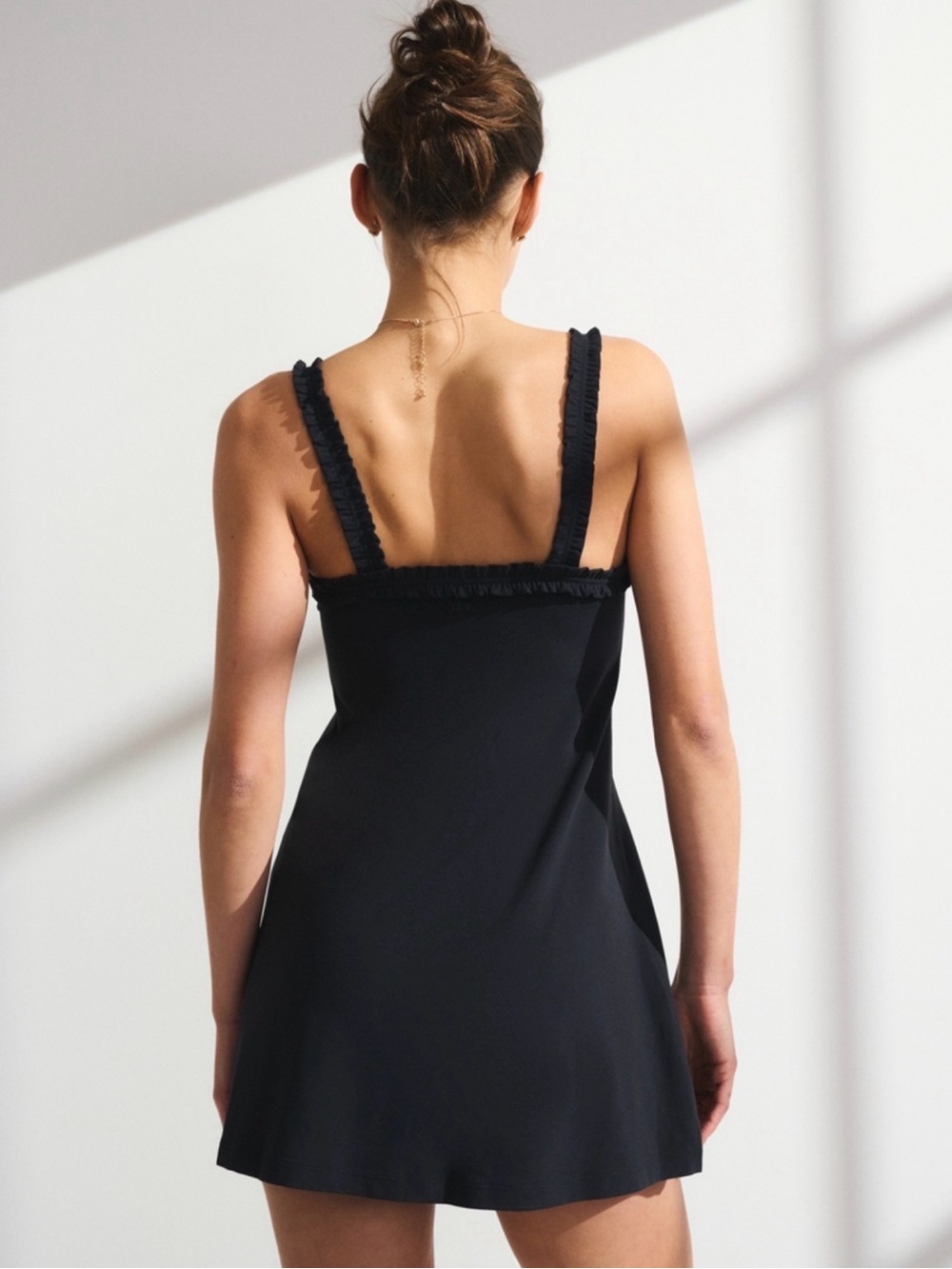 Abercrombie & Fitch Black Square Neck Mini Dress - BRAND NEW WITH TAGS - Picture 4 of 9